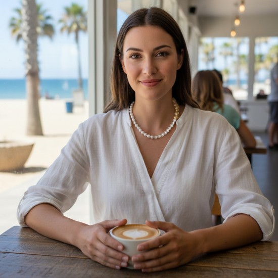 Hula Pearl Gold Necklace