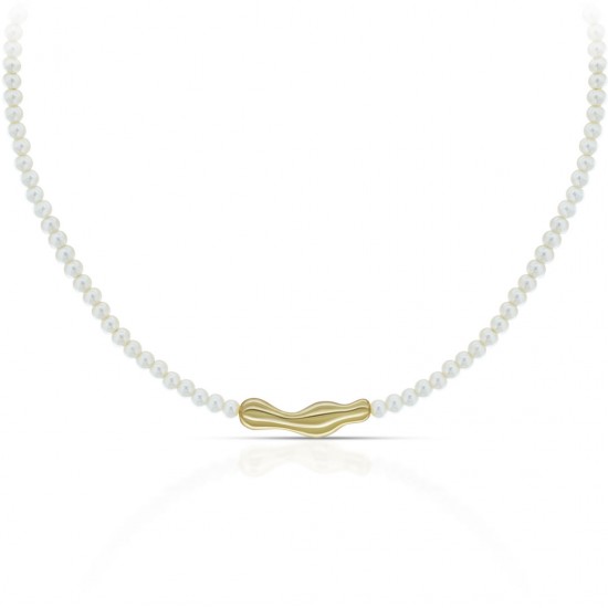 Devina Pearl Gold Necklace