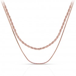 Kalung Emas Rose Gold Layered Tia Kalung Emas Rose Gold Layered Tia