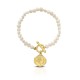 Medal Pearl Gold Bracelet