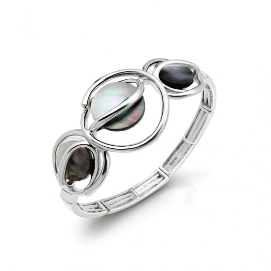 Supernova Mother of Pearl Silver Bracelet