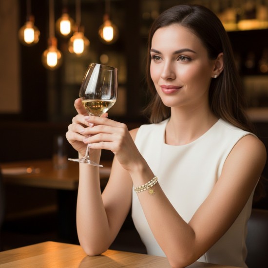 Ori Beaded Gold Bracelet