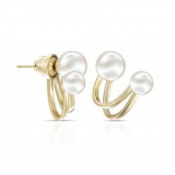 Organic Pearl Gold Earrings Organic Pearl Gold Earrings