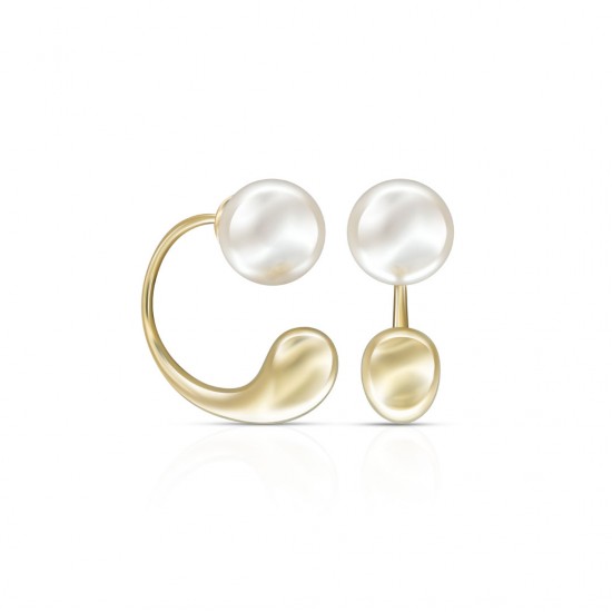 Past Pearl Gold Earrings