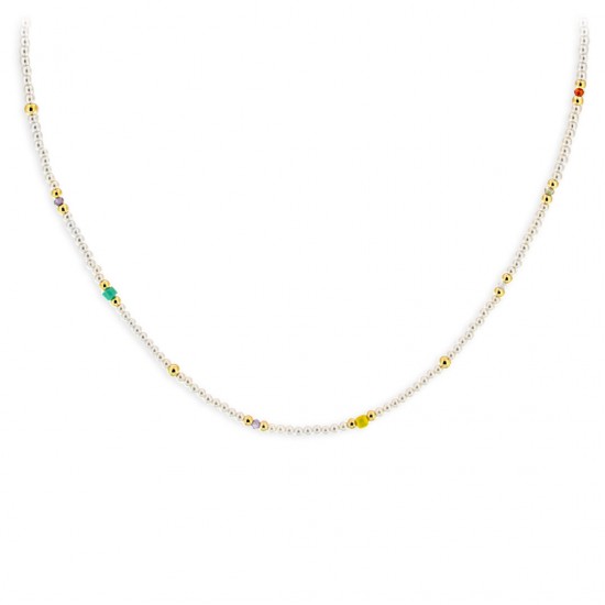 Olfi Pearl Gold Necklace