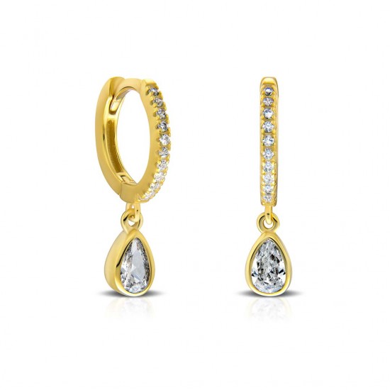 Kundur Zircon Gold Earrings