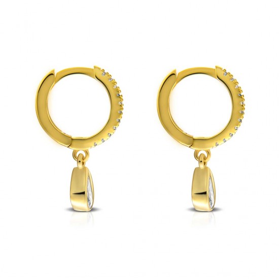 Kundur Zircon Gold Earrings