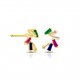 Marian Multicolor Zircon Gold Earrings Marian Multicolor Zircon Gold Earrings