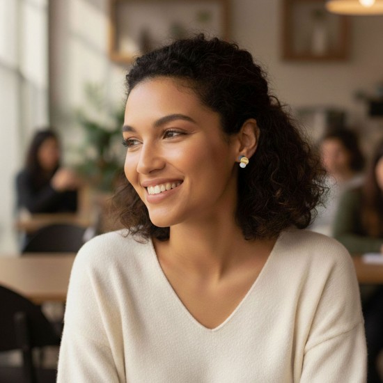 Pista Tri Tone Earrings