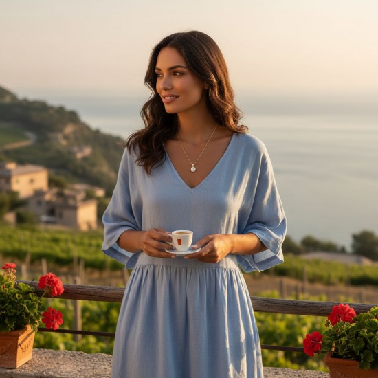 Abstract Pearl Gold Necklace