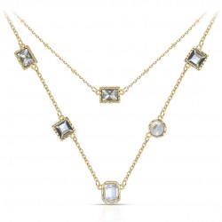 Kalung Layered Emas Round and Square Kalung Layered Emas Round and Square