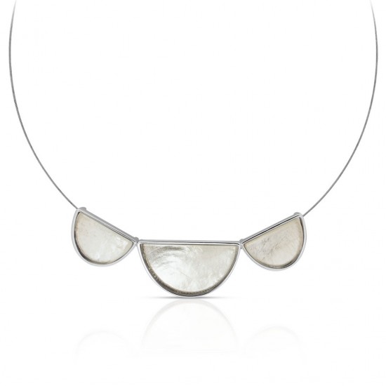 Maribar Mother Of Pearl Silver Necklace
