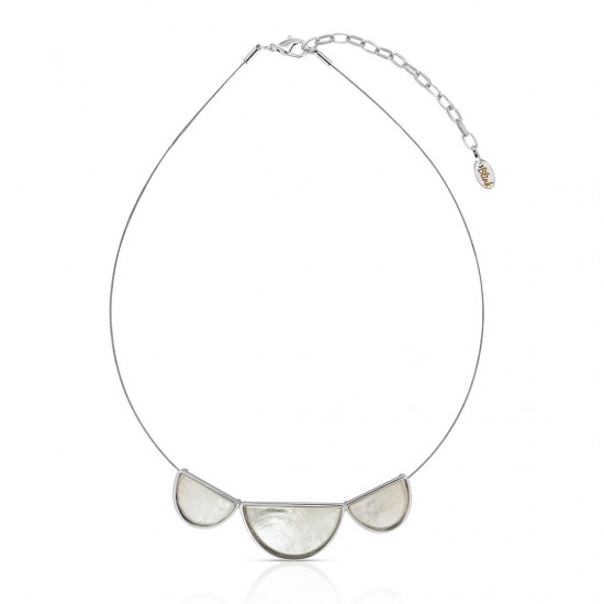 Maribar Mother Of Pearl Silver Necklace