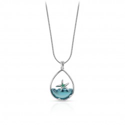 Green Beach Silver Necklace