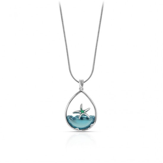 Green Beach Silver Necklace