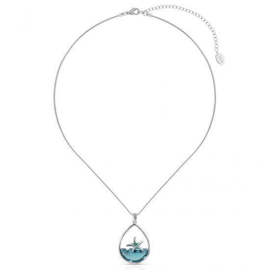 Green Beach Silver Necklace