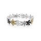 Multiflower Tri Tone Bracelet