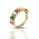 Cincin Emas Zirkon Multicolour Feta