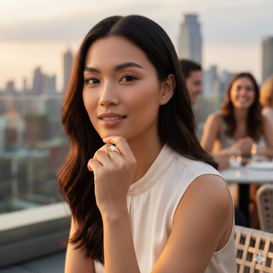 Ulisia Zircon Gold Ring