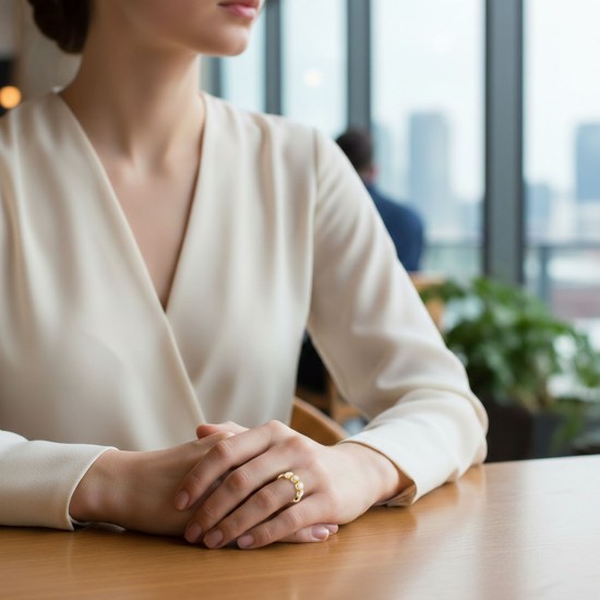 Ovi Mother of Pearl Gold Ring