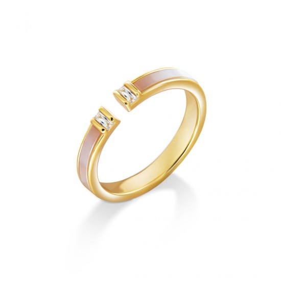 Cincin Emas Mother of Pearl Square