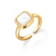 Cincin Emas Mother of Pearl Simple Square
