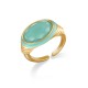 Oval Amazonite Gold Ring
