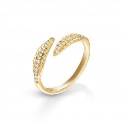 Daun Zircon Gold Ring