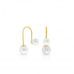 Anting Mutiara Emas Lila