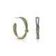 Turquoise Gold Hoop Earrings