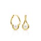 Anting Emas Hoop Mutiara White Rock Anting Emas Hoop Mutiara White Rock