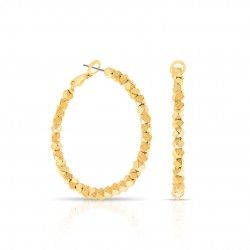 Anting Hoop Emas Heksagon Anting Hoop Emas Heksagon