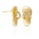Sandals Zircon Gold Earrings