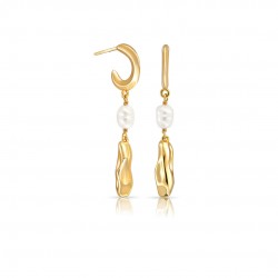 Vanya Pearl Gold Earrings