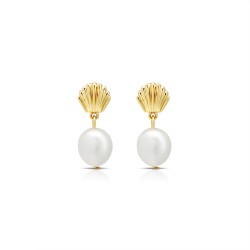Shores Pearl Gold Earrings