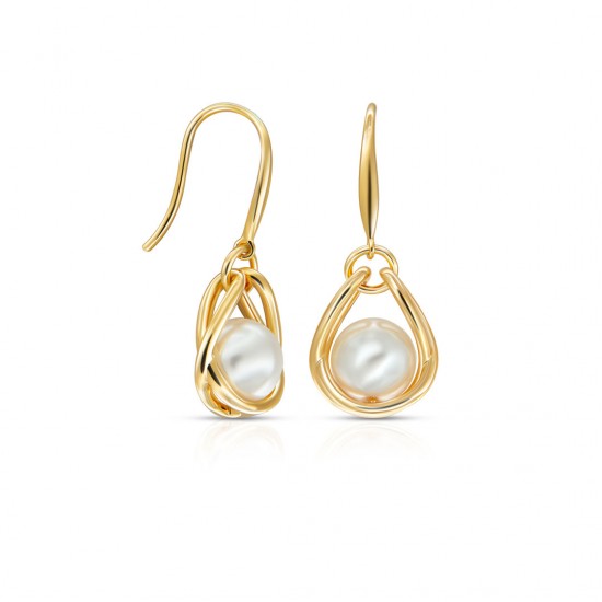 Mima Pearl Gold Earrings