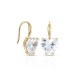 Liebe Zircon Gold Earrings