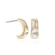 Kaigara Mother Of Pearl Gold Earrings