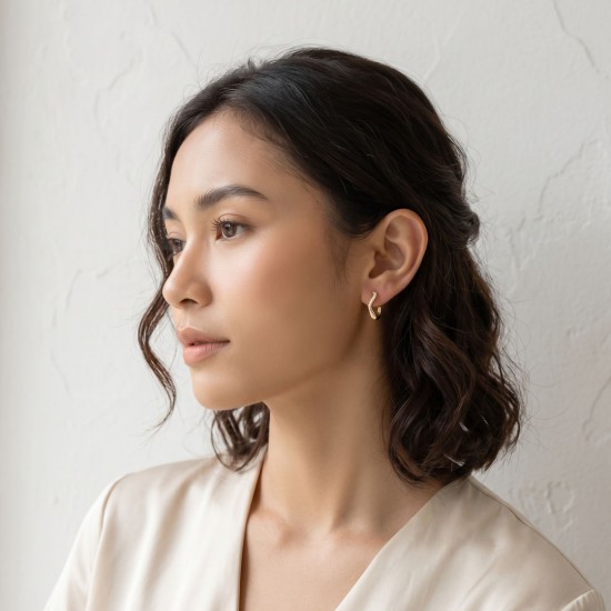 Pap Zircon Gold Earrings