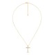 Cross Zircon Gold Necklace