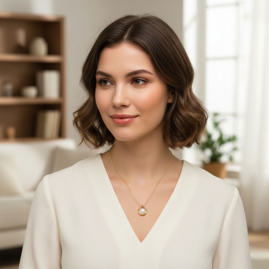 Mima Pearl Gold Necklace