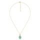Kalung Emas Oval Amazonite