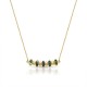 Row Mother Of Pearl Gold Necklace