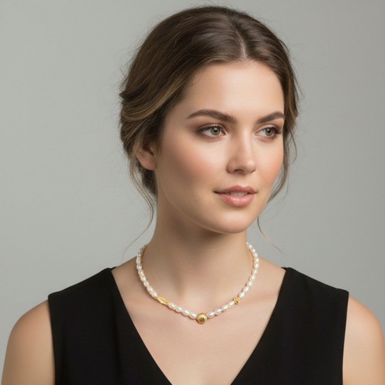 Kalung Emas Mutiara Emora