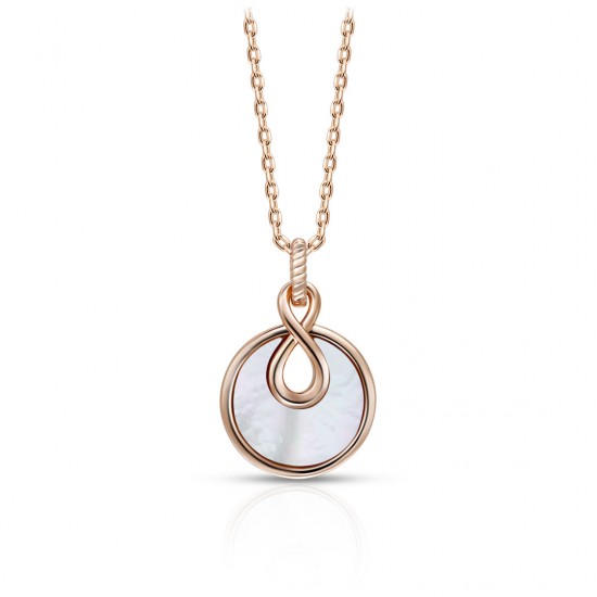 Infinito Mother Of Pearl Rose Gold Necklace