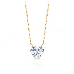 Liebe Zircon Gold Necklace