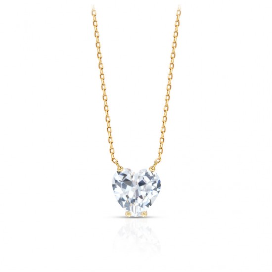 Liebe Zircon Gold Necklace