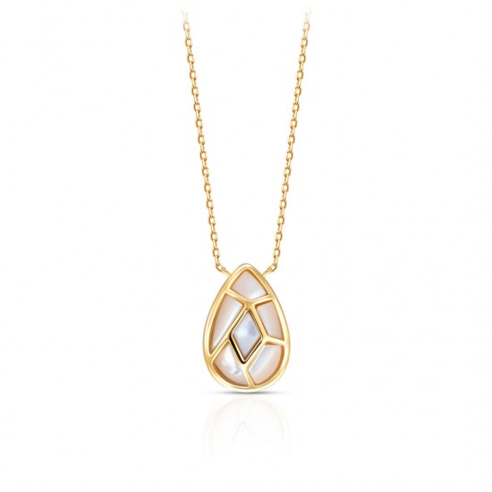 Kaigara Mother Of Pearl Gold Necklace