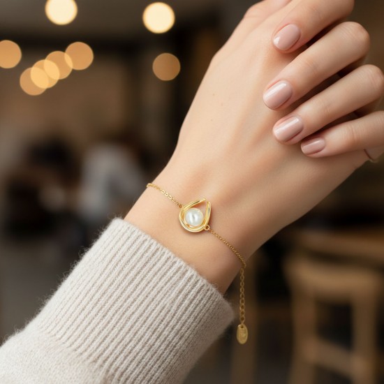 Mima Pearl Gold Bracelet