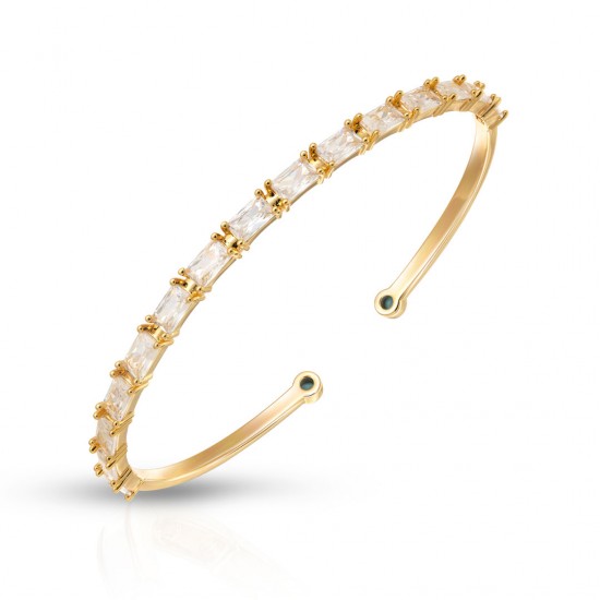 Baguette Line Zircon Gold Bracelet Baguette Line Zircon Gold Bracelet